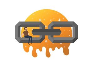 Morgan sidder i et link