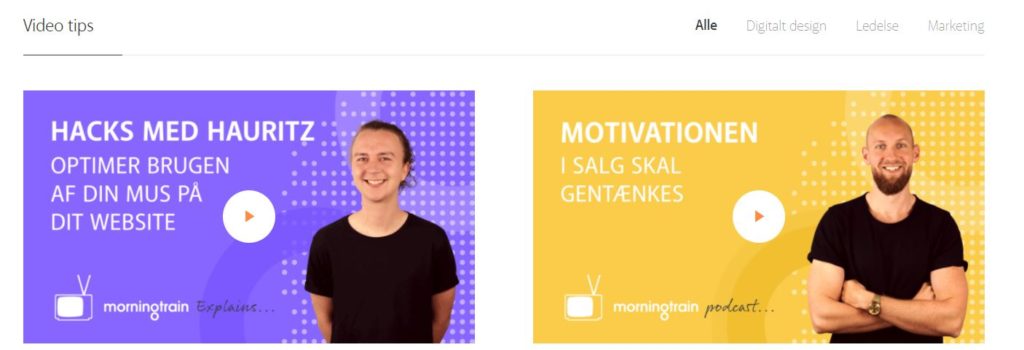 Screenshot fra Morningtrains vidensunivers